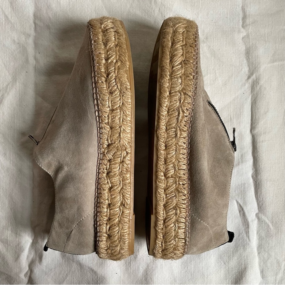 Spanish Tan Suede Platform Espadrilles